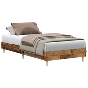 Letto singolo | Letto per adulti | Giroletto senza Materasso Legno Antico 75x190 cm in Truciolato
