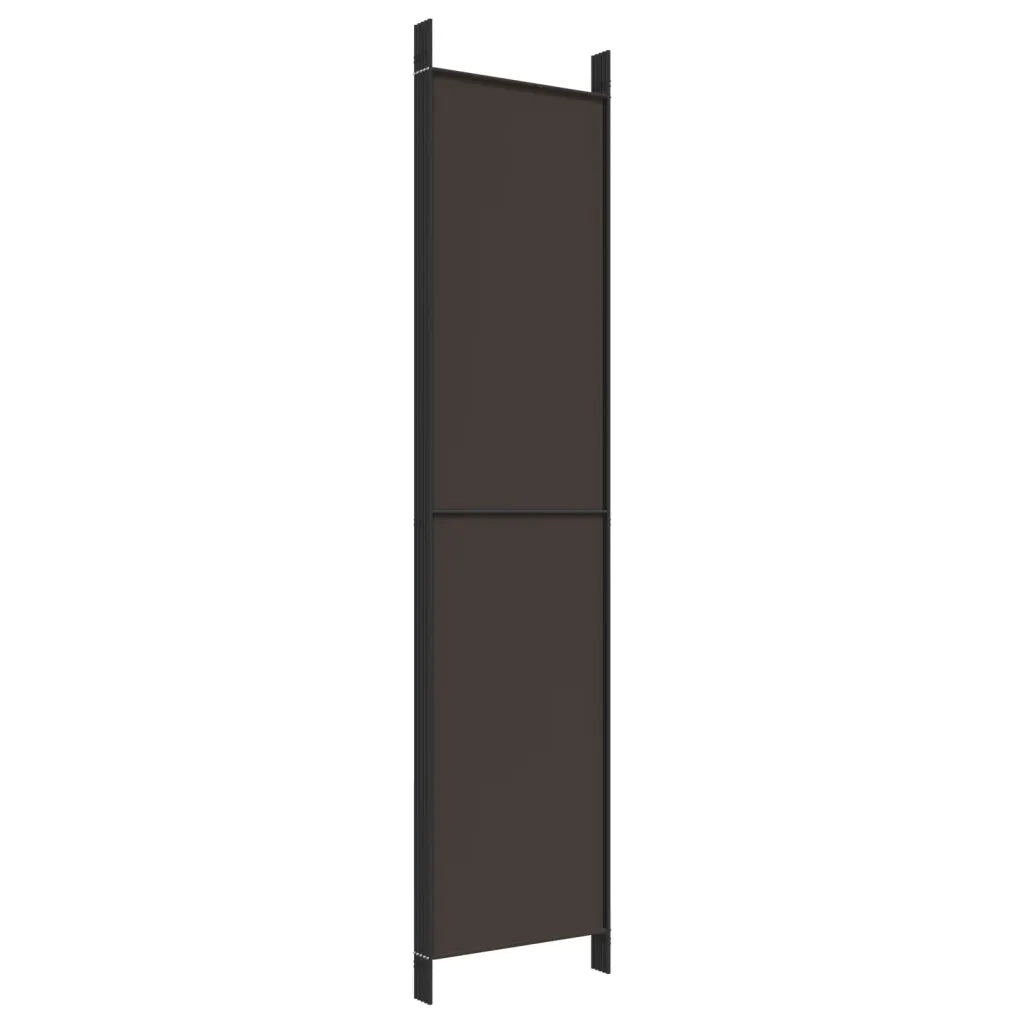 Divisorio a 5 Pannelli Marrone 250x220 cm in Tessuto 350203