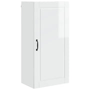 Pensile da cucina moderno 50 x 31 x 100 cm pratico contenitore stile elegante legno composito bianco lucido 02_0054469