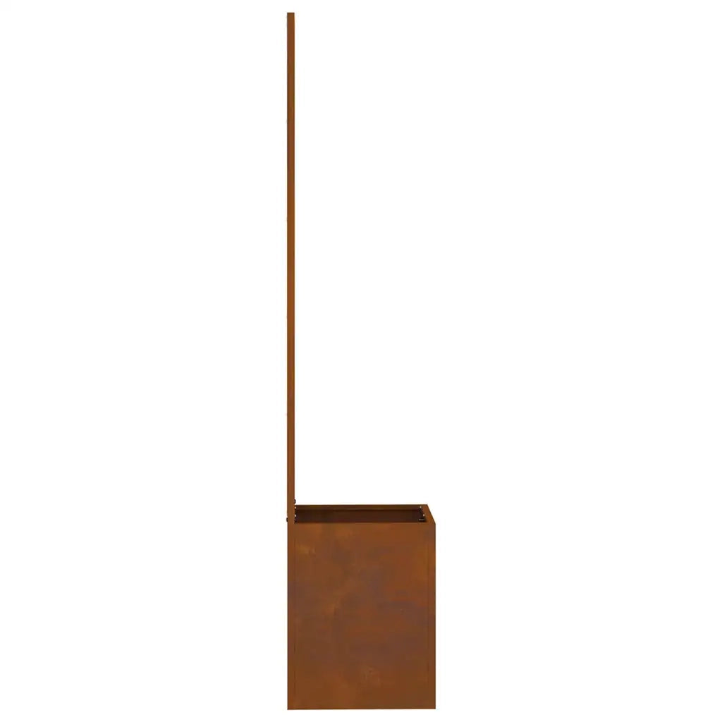 vidaXL Vaso da Giardino con Pannello Decorativo Ruggine 32 x 140 cm