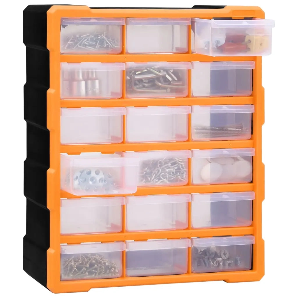 Mobile Contenitore con 18 Cassetti Medi 38x16x47 cm CFW6945583