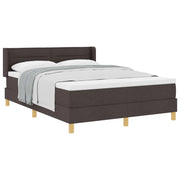 Letto a molle con materasso Marrone Scuro 200 x 140 cm Tessuto 3341233