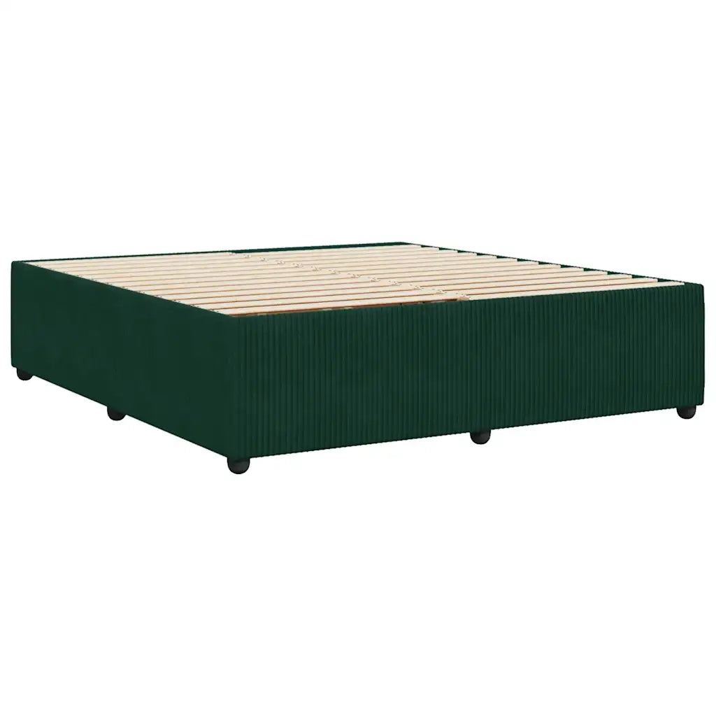 Giroletto senza Materasso Verde Scuro 180x200 cm in Velluto