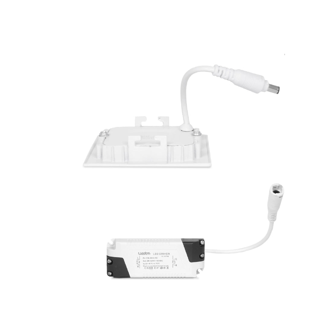 Pannello led slim da incasso quadrato 18w 3000K luce calda