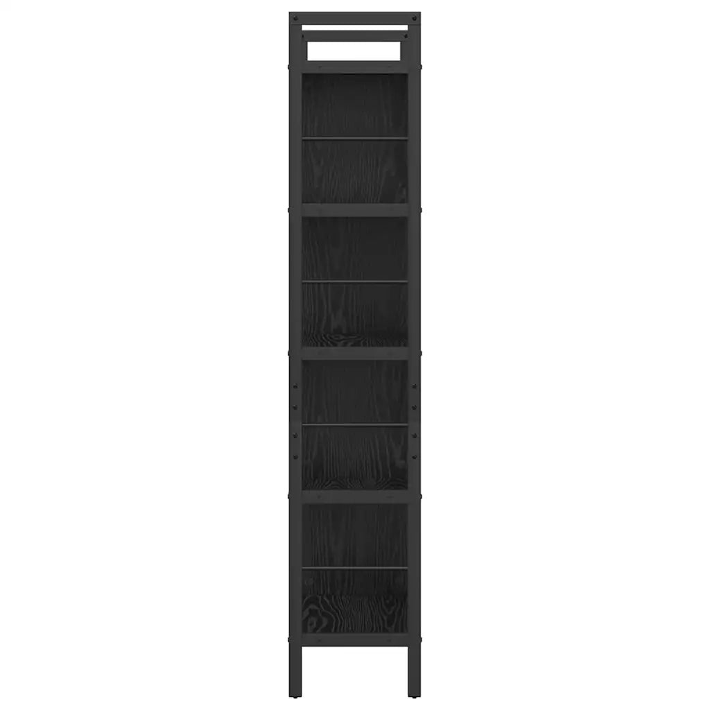 Libreria Rovere Nero 75 x 30 x 156 cm Legno multistrato 883958