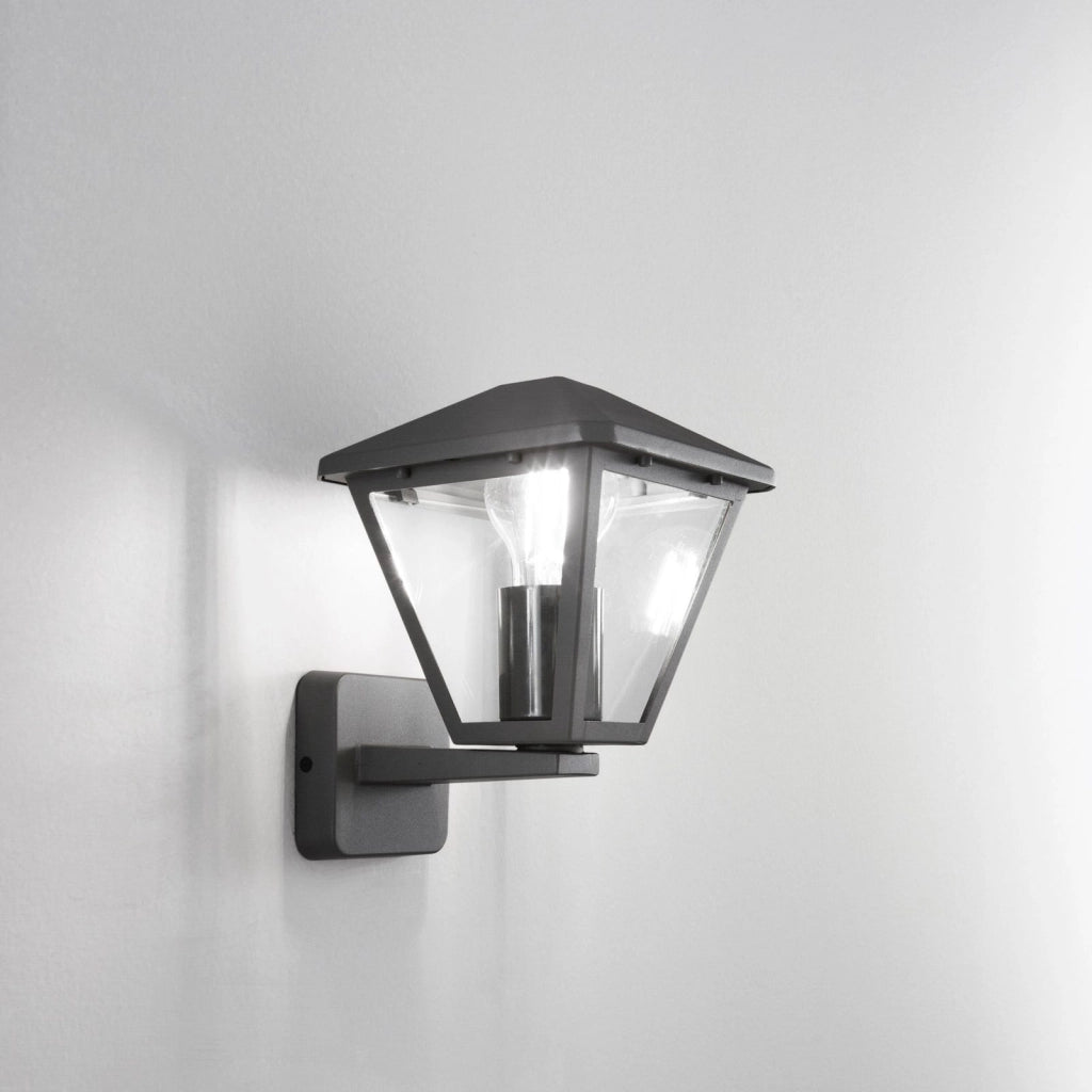 APPLIQUE UP PRISMA ANTRACITE 1 LUCE ATTACCO E27 IP44 16X19,1X21,8CM