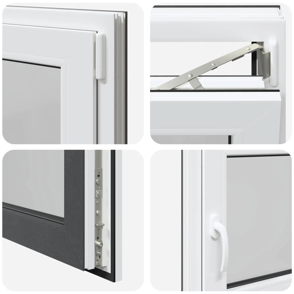 Finestra per Soffitta RISOR 80 x 70 cm PVC e Vetro Antracite CFW4889515