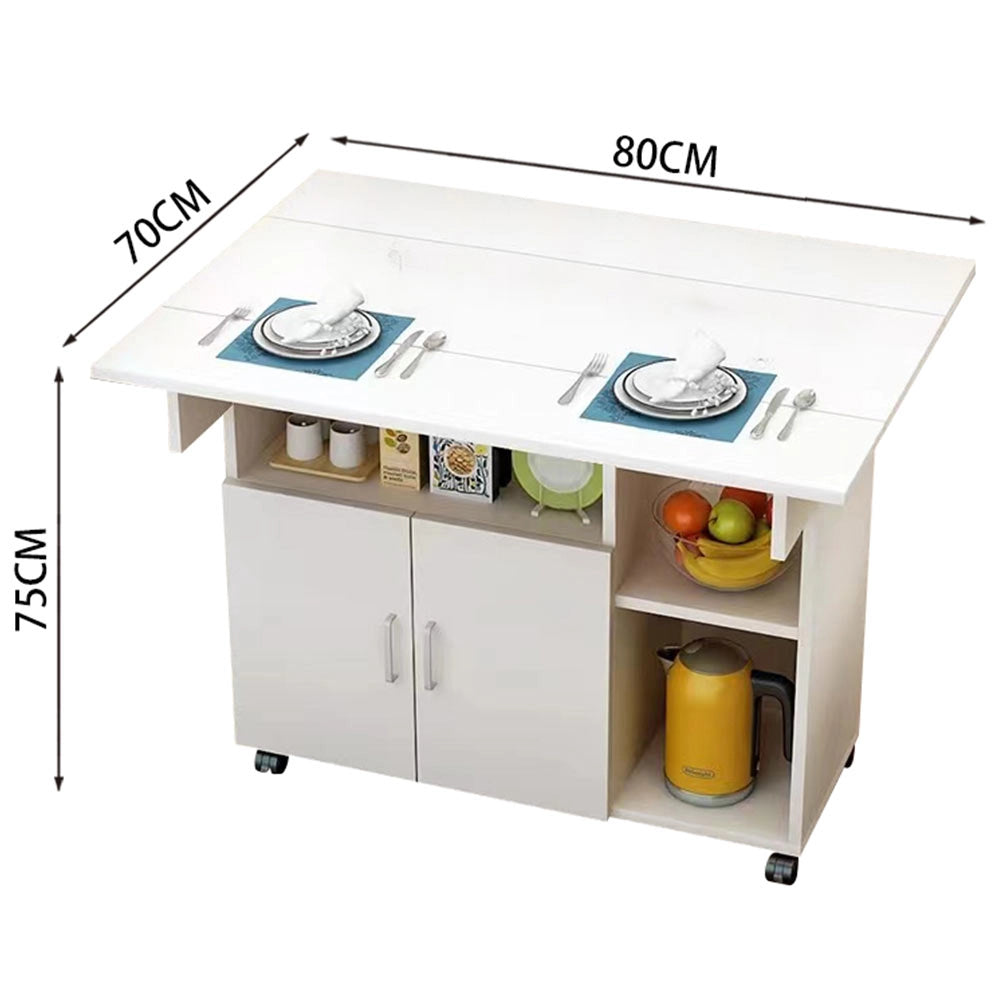 Tavolo Tavolino Mobile Cucina con Scaffali Armadietto Salvaspazio Portaoggetti