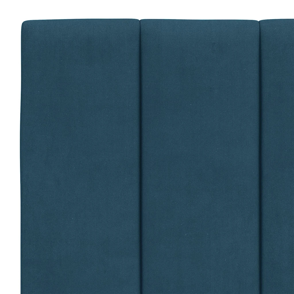 Letto con Materasso Hanko Blu 140x190 cm in Velluto 3208596