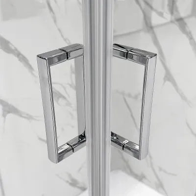 Box doccia angolare 90x90 cm doppio scorrevole vetro trasparente Tay