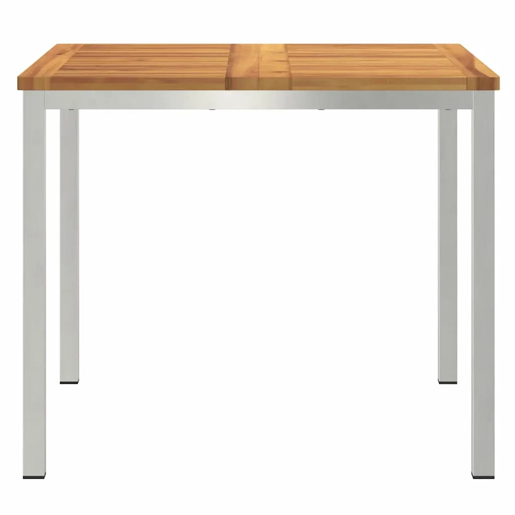 Tavolino da Giardino | Tavolo da Pranzo Marrone 90 x 90 x 75 cm Legno di Acacia Massello