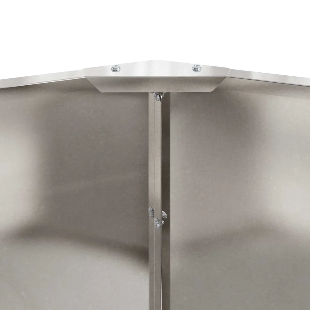 Fioriera-Vaso-Contenitore per Piante Argento 60 x 60 x 35 cm Acciaio inossidabile