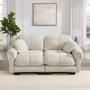 Divano modulare in chenille Light Khaki 190x86x90 cm