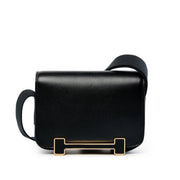 Borsa da donna in vera pelle, borsa a tracolla piccola quadrata, nera