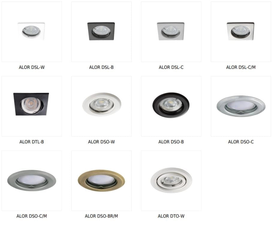 Kanlux ALOR 26726 faretto incasso quadrato bianco GU10