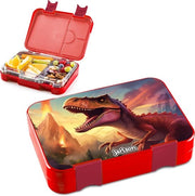 Bento Box per Bambini con Scatole - Impermeabile - Scuola Materna e Elementare Ragazze e Ragazzi - DINOSAURIER 2.0