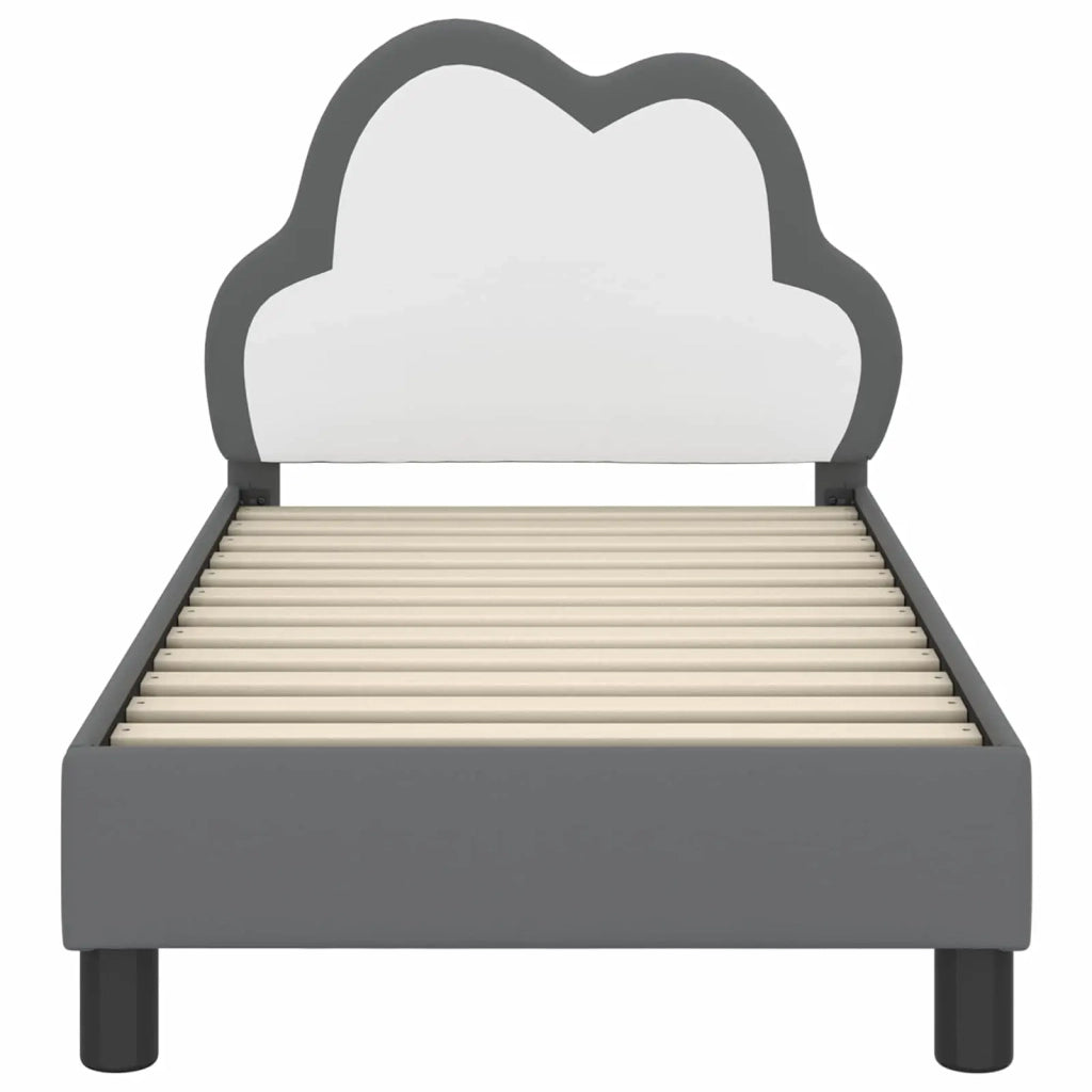 Struttura letto per bambini con testata Grigio Chiaro PU
