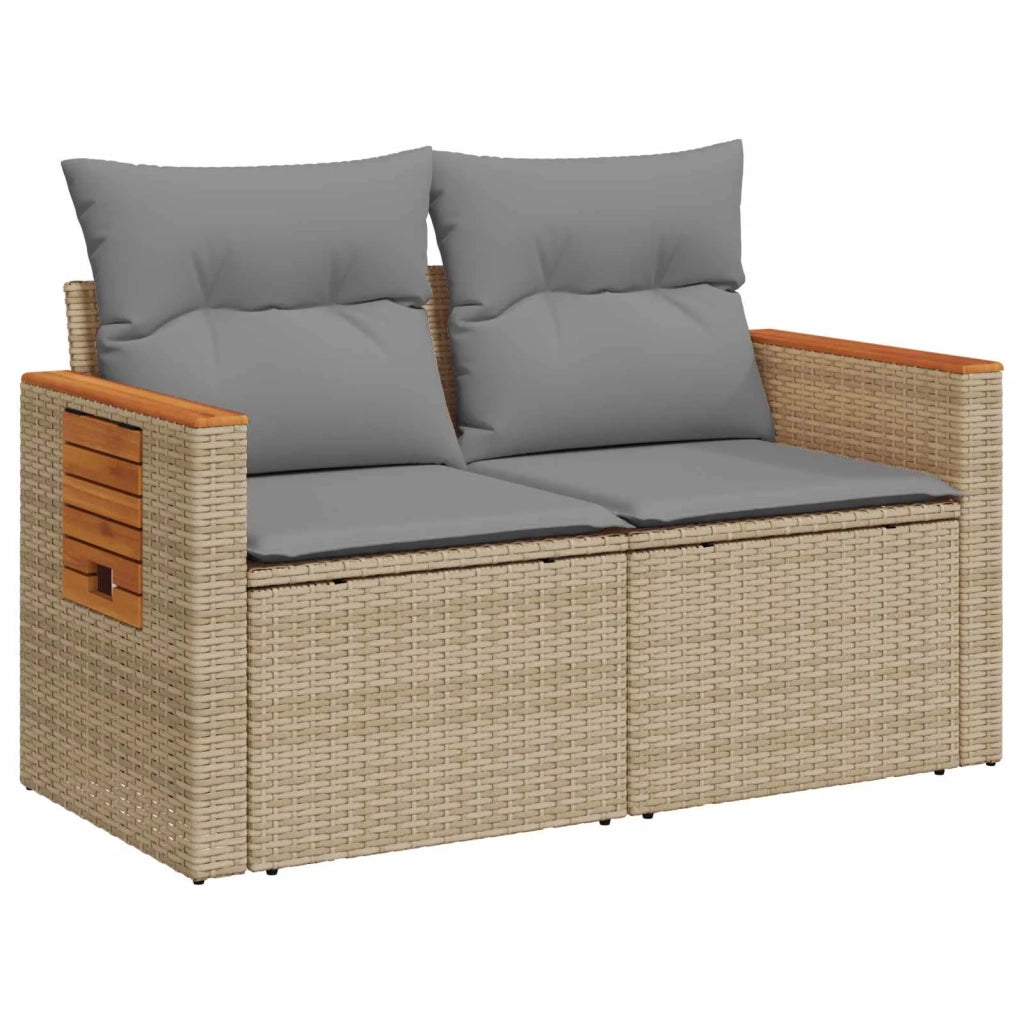 Set di divani 6 pz Beige e Grigio Chiaro 3447679