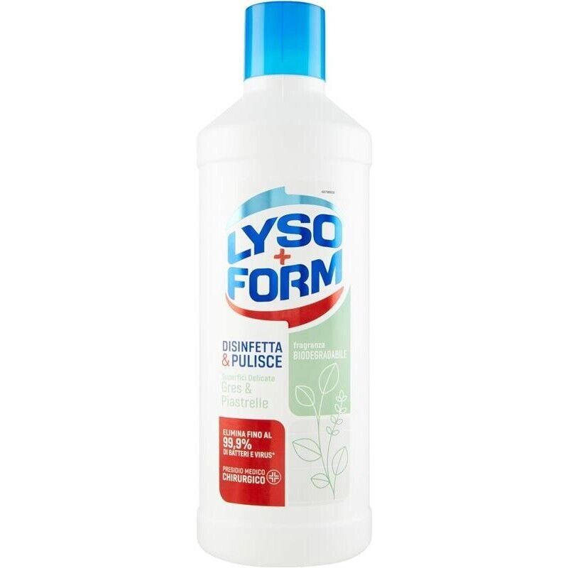 LYSOFORM PAVIMENTI PER GRES & PIASTRELLE SET 12 PZ X 1.1 LT SUPERFICI DELICATE BIODEGRADABILE