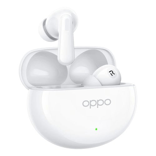 Oppo enco air4 auricolari true wireless,44h di autonomia, driver in titanio, bluetooth 5.4, controlli touch, cancellazione del rumore ai, android e ios, ip55, [versione italiana], silky white - 110070330264