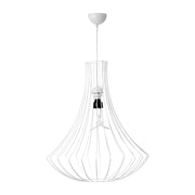 Lampada a sospensione Chiara in metallo bianco