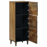 Credenza | Mobile Alto Marrone 40 x 33,5 x 110 cm Legno di mango massello
