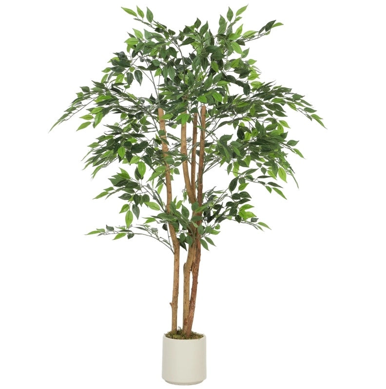 Pianta artificiale 65x65x150 cm con foglie regolabili; polietilene; verde