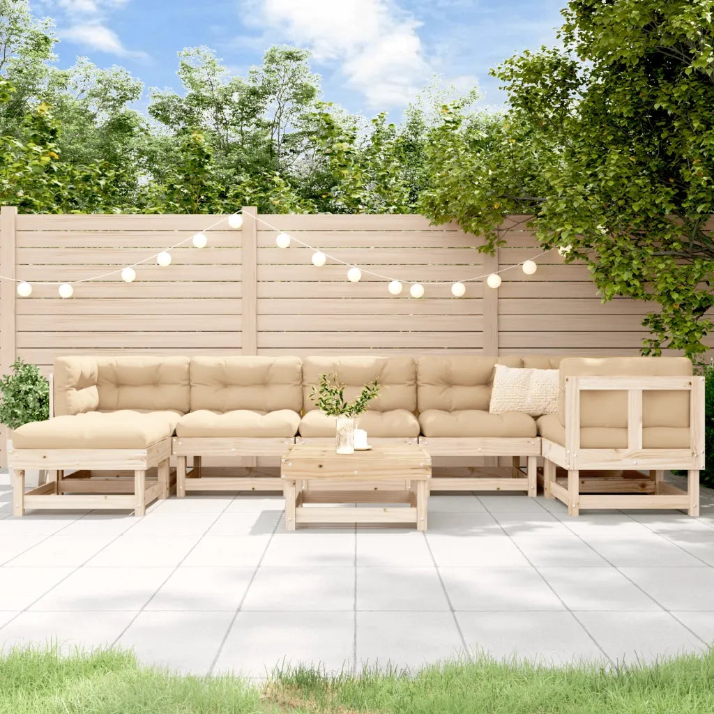 Set Salotto da Giardino 8 pz in Legno Massello di Pinocod mxl 94240