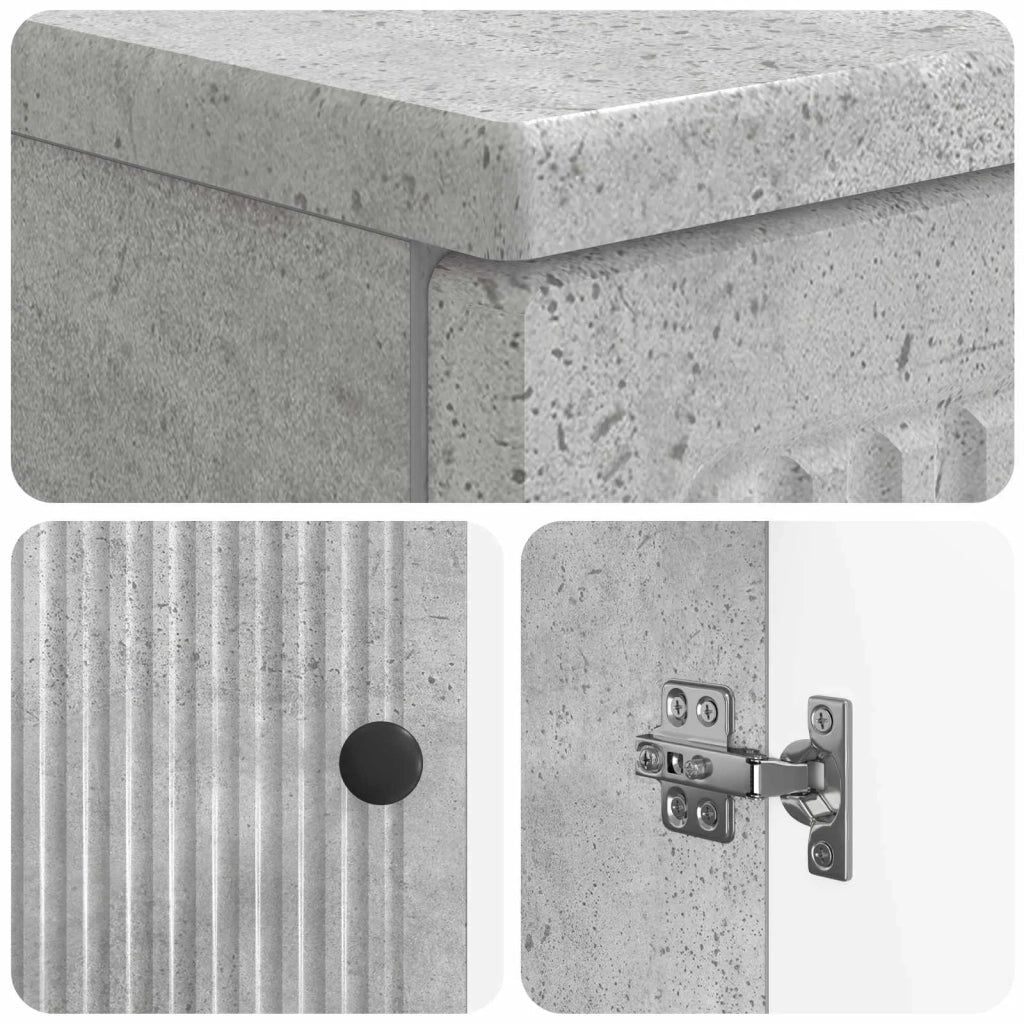 Armadio per Lavabo da Bagno EDE Grigio Cemento 895908