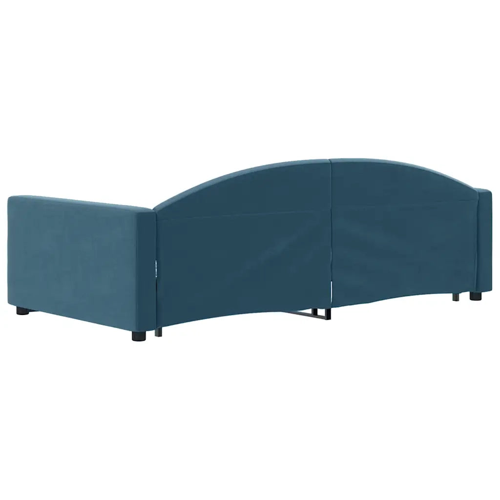 Divano Letto con Letto Estraibile Blu 100x200 cm in Velluto 3197307
