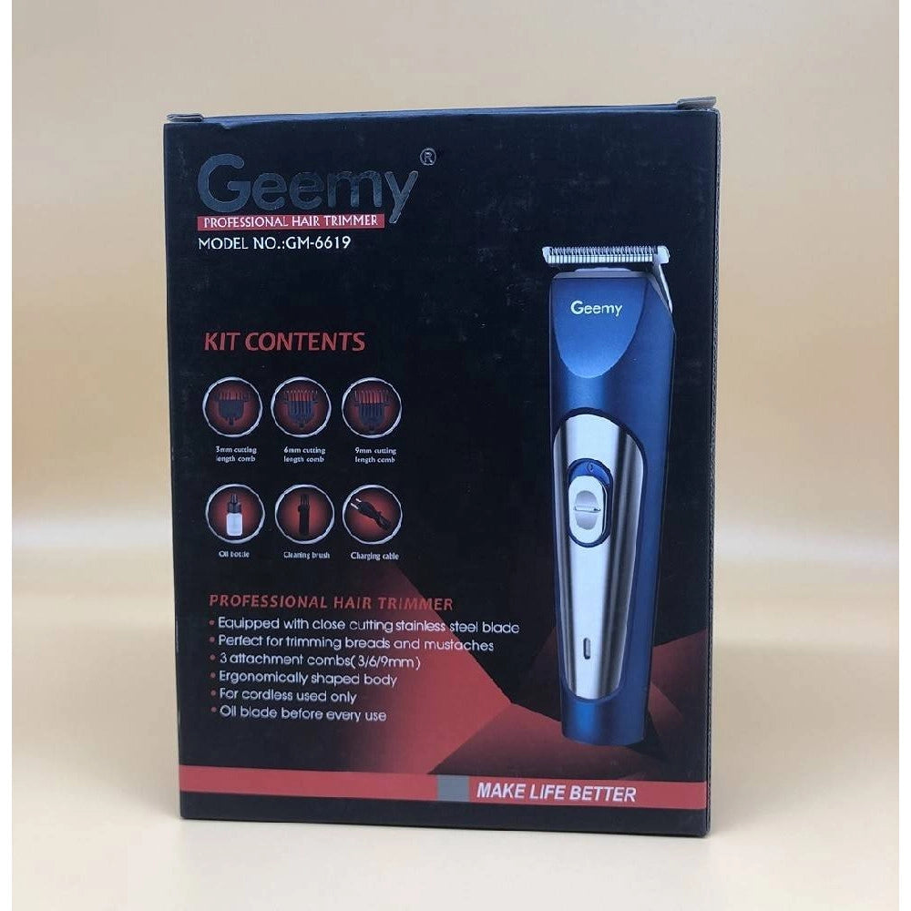Trade Shop - Tagliacapelli A Batteria Ricaricabile Elettrica Trimmer Rasoio Uomo Geemy Gm6619 -