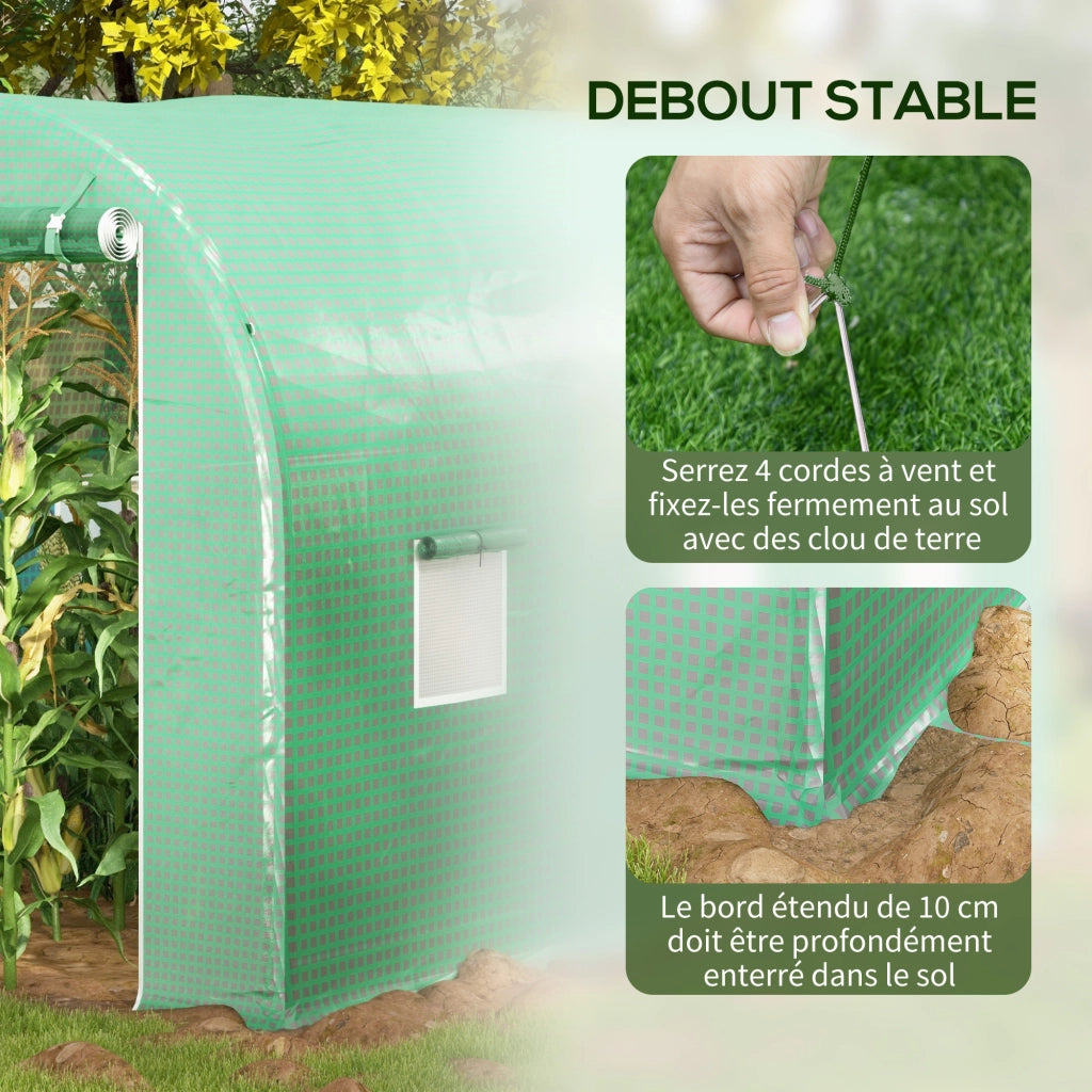 Serra da Giardino Tunnel ¨C zephmum ¨C Verde 4L x 2l x 2.05H m