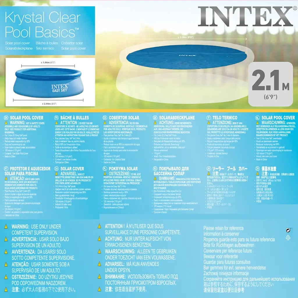 INTEX Copertura Solare per Piscina Circolare 244 cm 92027