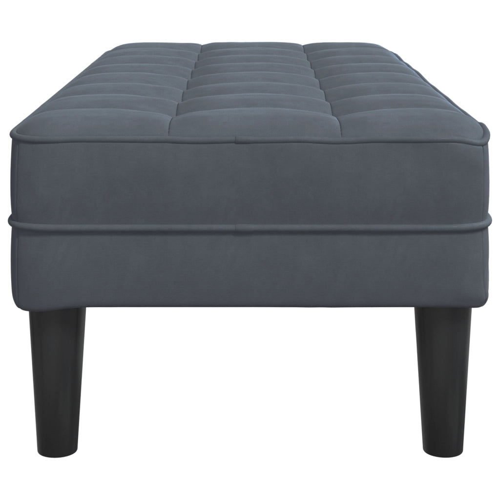 panchina grigio scuro 113 cm in velluto