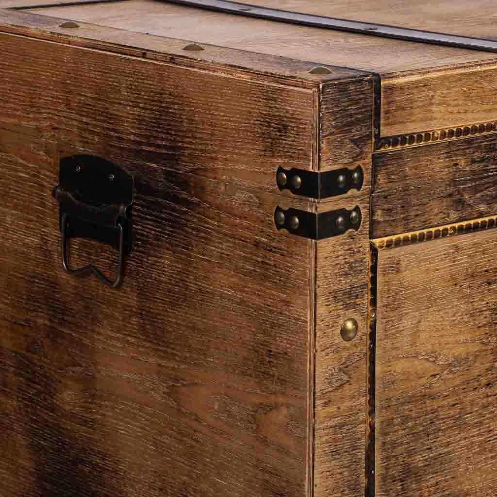 Baule in legno marrone 75x74x51