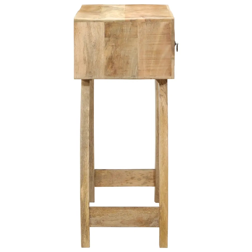 Tavolo Consolle 90x32x75 cm in Legno Massello di Mango Grezzo