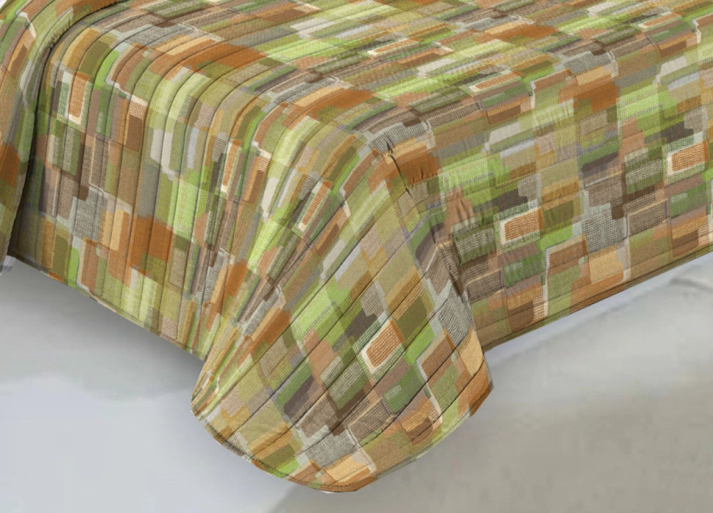 Quilt Trapuntino Piumino Estivo 100gr/mq Microfibra Diadema Sfumato - Piazza E Mezza - Verde D10