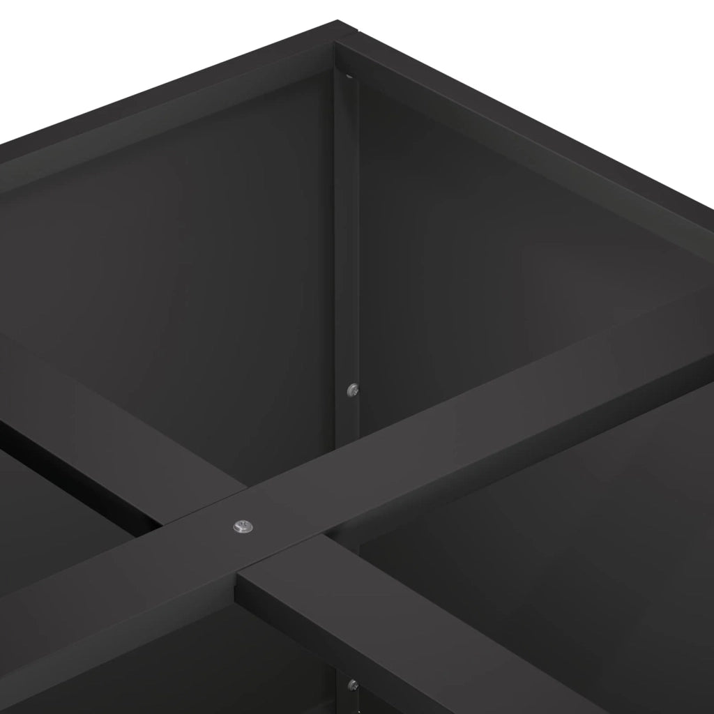 Vaso da giardino Nero 100 x 100 x 40 cm 8005750