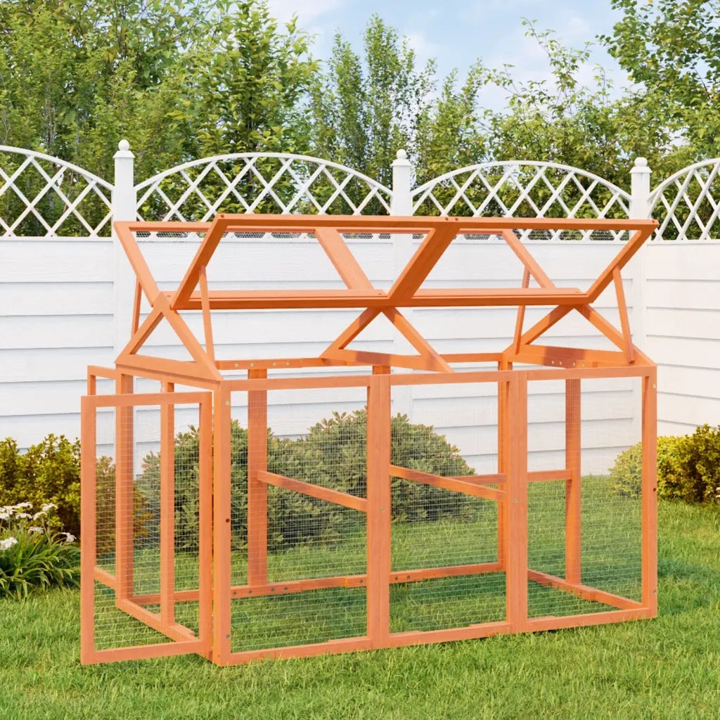 Box per Animali Marrone 141x94x104 cm in Legno Massello di Pino CFW3544771