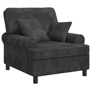 Poltrona XL con Cuscini Grigio Scuro Tessuto a 1,5 linee 42043477