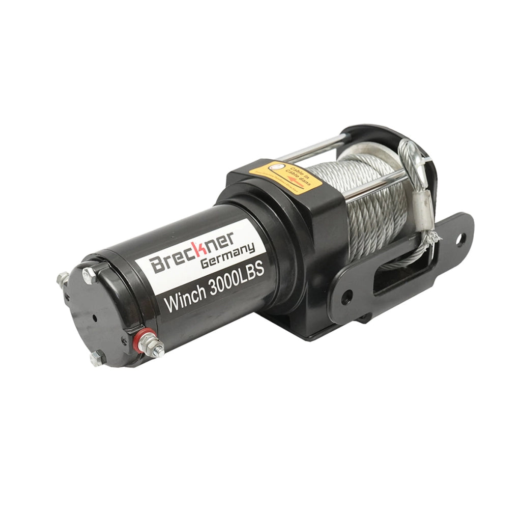 Verricello elettrico con telecomando 12V, cavo in acciaio da 1,6T (3000 libbre) 5x11m, solenoide 100A Breckner Germany