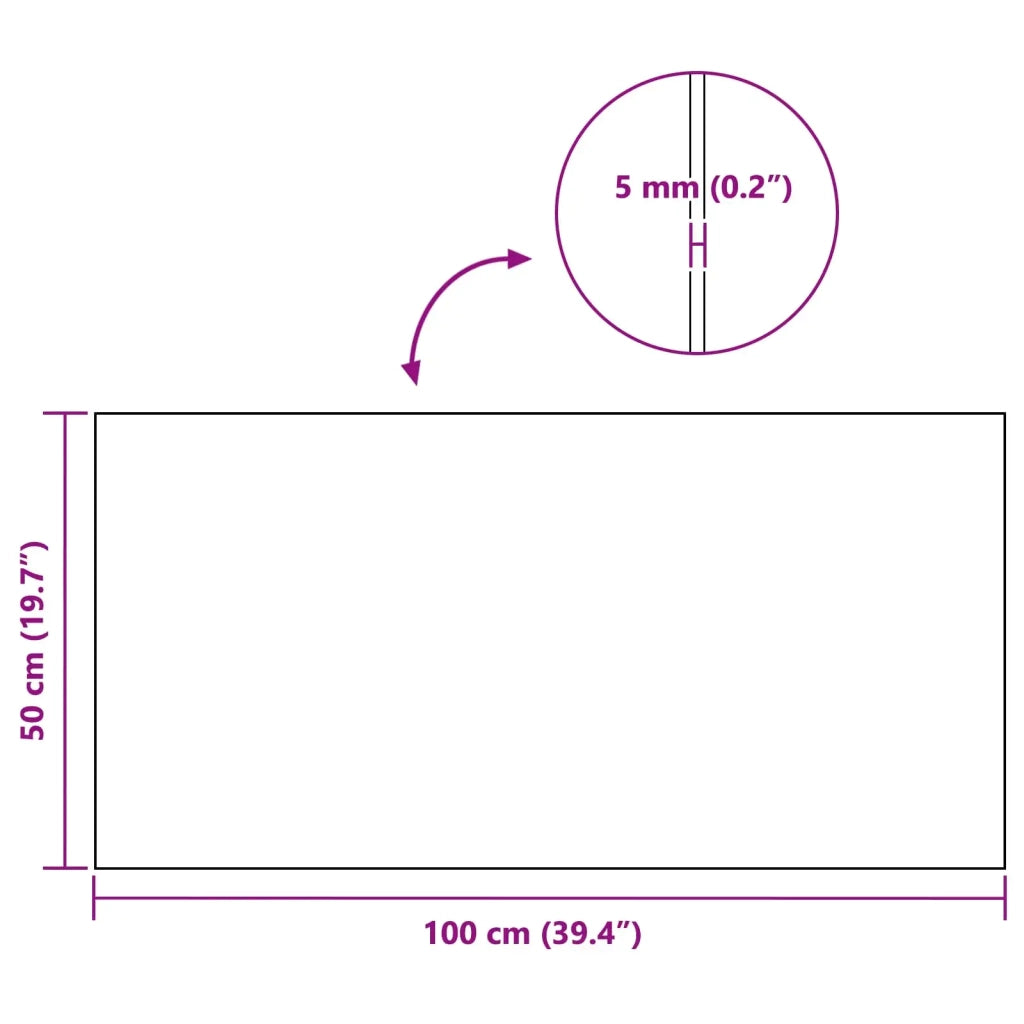 Foglio di Sughero 6 pcs Marrone 100 x 50 cm Sughero