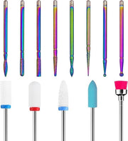 Set per gelnageli 13 pezzi - Nagelfrees ceramica per manicure e pedicure - Nagelboor per anello unghiale - Strumento per levigare superficie unghiale - Nagelbitset 3/32 pollici