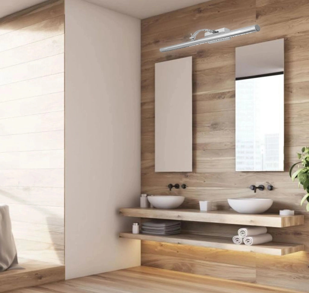 Lampada Da Parete Da Bagno Led Sopra Specchio 7w 55cm APP365-1W Cromo