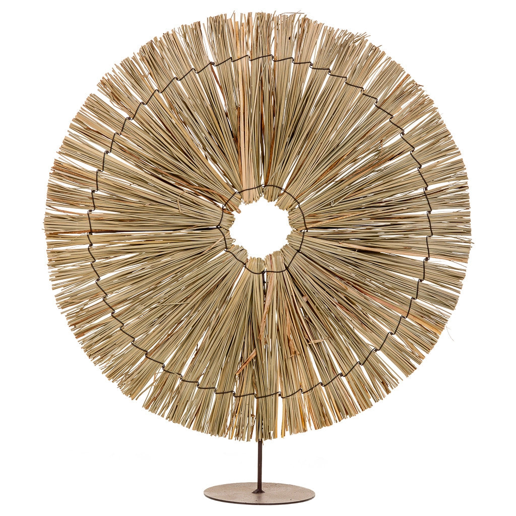 Figura decorativa in fibra naturale marrone 43x02x49h