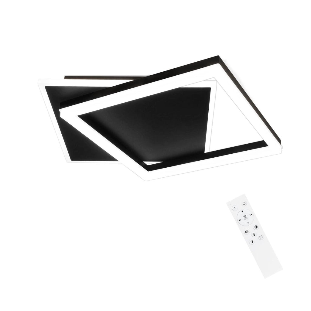 ZMH Lampada da soffitto plafoniera LED nera 42W per soggiorno camera letto