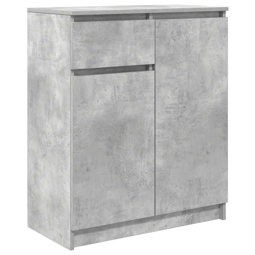 Credenza con Cassetto Grigio Cemento 71x35x84 cm in Truciolato 861592