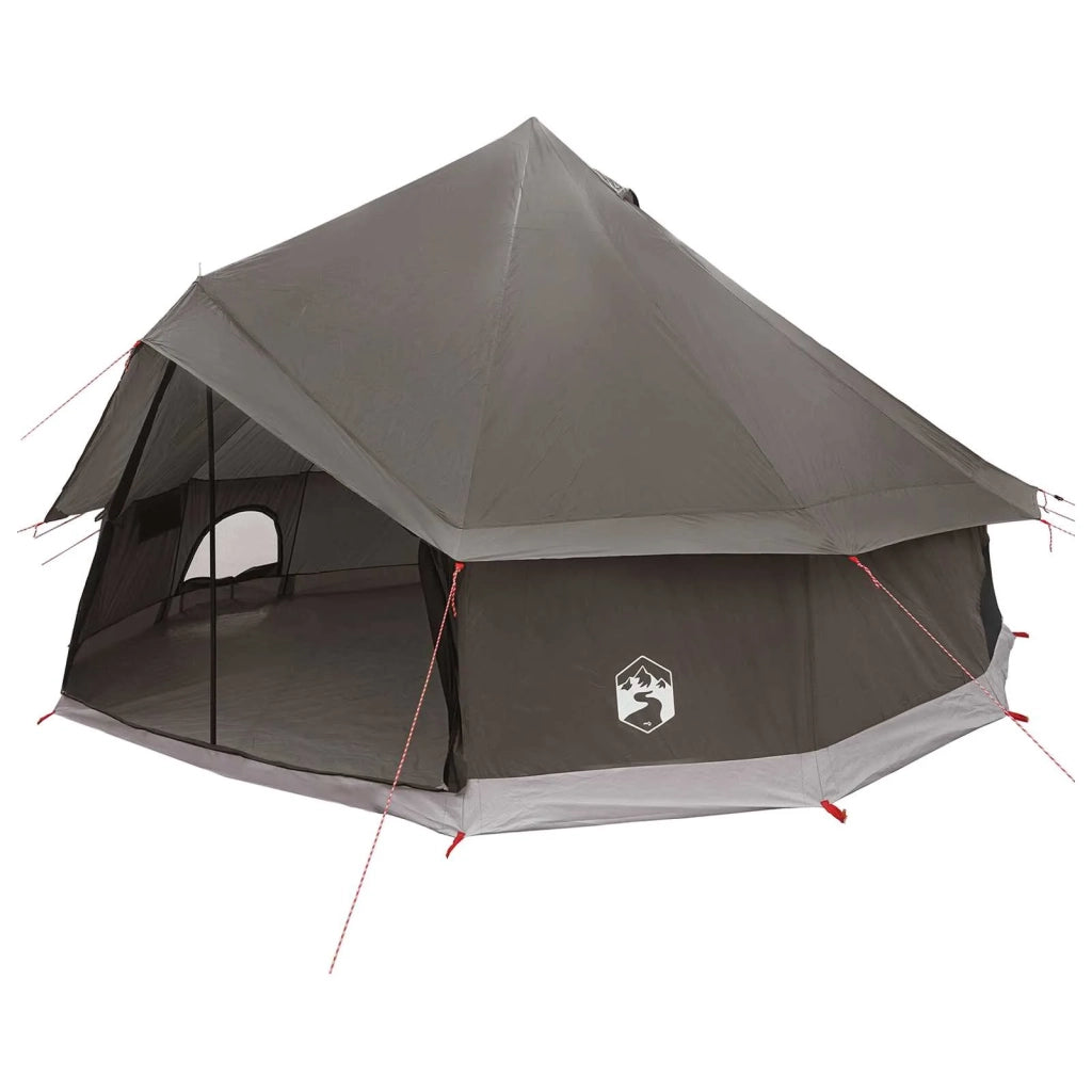 Tenda Tipi con tetto Marrone Grigio 400 x 400 x 250 cm 42029029