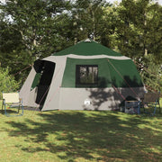Tenda da campeggio per 12 persone-Tenda per Famiglie con tetto Verde e Grigio