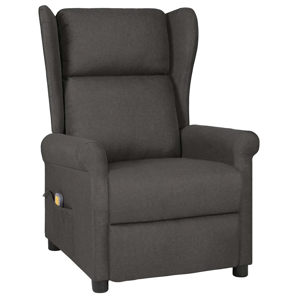Poltrona Massaggiante Grigio Scuro in Tessuto 348517